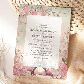 Parisian Blossom Eiffel Tower Paris Wedding Einladung