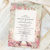 Parisian Blossom Eiffel Tower Paris Wedding Einladung