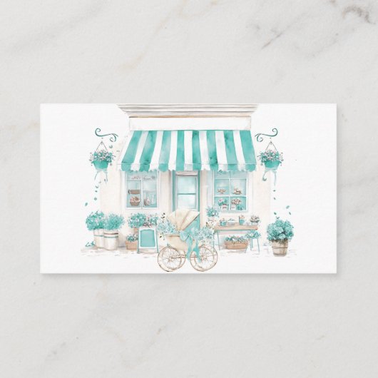 Parisian Café Bonjour Bebe Baby Dusche Winzer Begleitkarte (Rückseite)