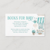 Parisian Café Bonjour Bebe Baby Shower Book Begleitkarte (Vorderseite)