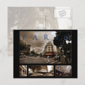 Parisian Café Scene Postkarte (Vorne/Hinten)
