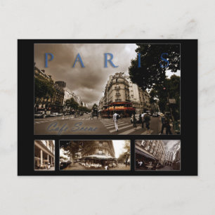 Parisian Café Scene Postkarte