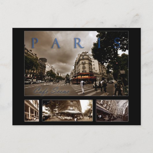 Parisian Café Scene Postkarte (Vorderseite)