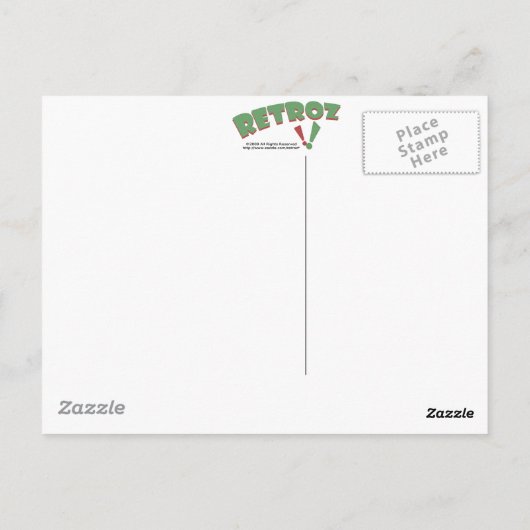 Parisian Café Travel Poster Postkarte (Rückseite)