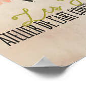 Parisian Cat Art Print Les Chats Enchantés Poster (Ecke)