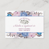Parisian Charm Floral Brautparty Gift Registry Begleitkarte (Vorderseite)