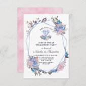 Parisian Charm Gem sagte sie Yes Engagement Party Einladung (Vorne/Hinten)
