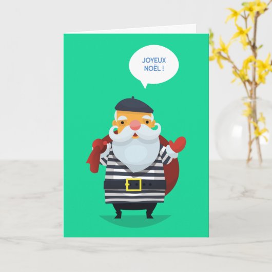 Parisian Chic Santa Karte (Gelbe Blume)