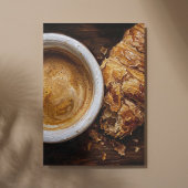 Parisian Coffee & Croissant Art Leinwanddruck