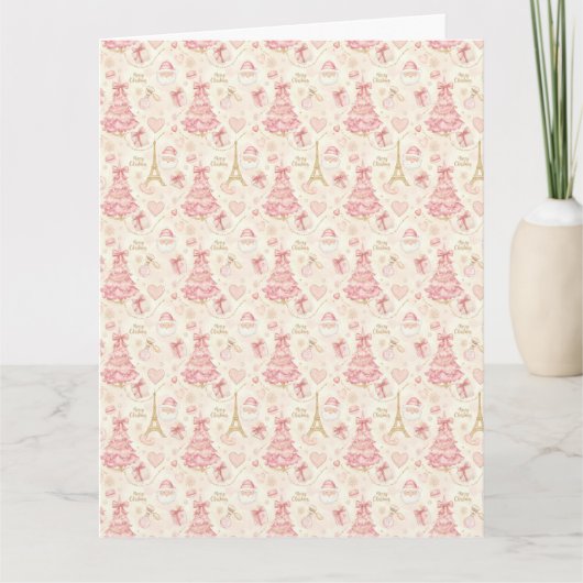 Parisian Coquette Christmas Karte (Vorderseite)