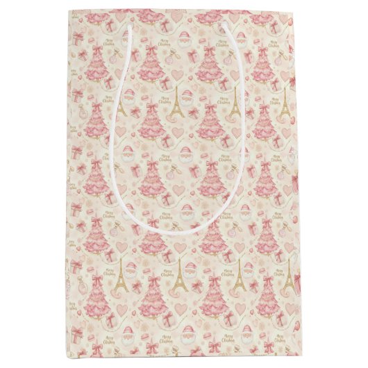 Parisian Coquette Christmas Mittlere Geschenktüte (Vorderseite)