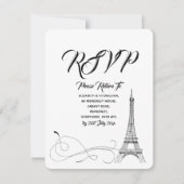 Parisian Doodles Wedding RSVP (Vorderseite)