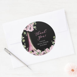 Parisian Floral Oh la la Bridal Shower Sticker