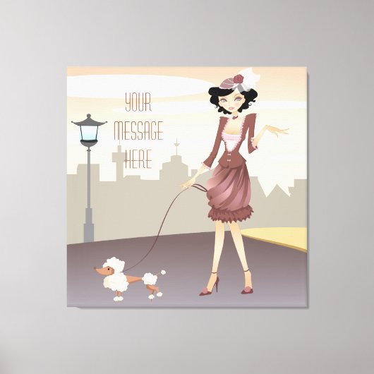 Parisian Girl Wrapped Canvas Leinwanddruck (Vorderseite)