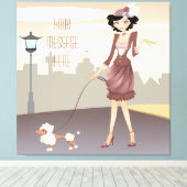 Parisian Girl Wrapped Canvas Leinwanddruck (Insitu (Holzboden))