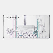 Parisian Haussmann Window View Aesthetic Schreibtischunterlage (Tastatur & Maus)