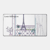 Parisian Haussmann Window View Aesthetic Schreibtischunterlage (Vorderseite)