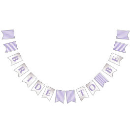 Parisian Lilac Stripe Brautparty Wimpelkette