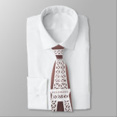 Parisian Night Silver Eiffel Tower Blush Pink Chic Krawatte (Gebunden)