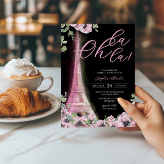 Parisian Oh La La Brautparty Einladung