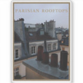 Parisian Rooftops Aufkleber (Vorderseite)