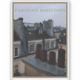 Parisian Rooftops Aufkleber