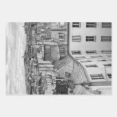 Parisian Rooftops - Wrapping Paper Sheet Set of 3 Geschenkpapier Set (Vorderseite)