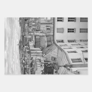 Parisian Rooftops - Wrapping Paper Sheet Set of 3 Geschenkpapier Set