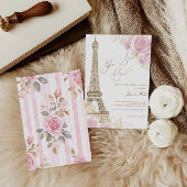 Parisian She Said Oui Brautparty Einladung