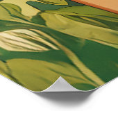 Parisian Spring Girl with Daisies Poster (Ecke)