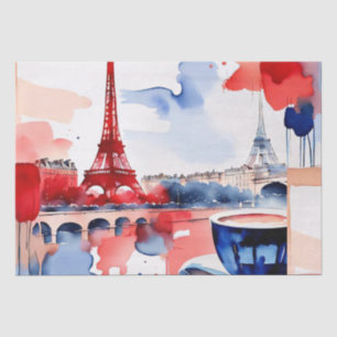Parisian Watercolor Reverie Seidenpapier