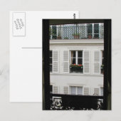Parisian Window Postcard Postkarte (Vorne/Hinten)