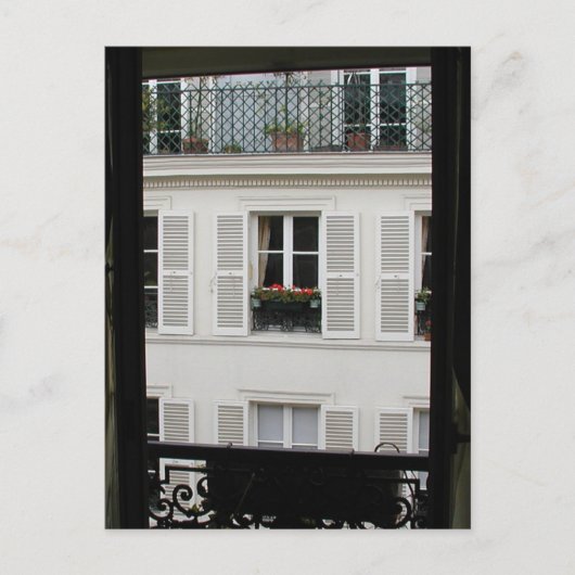 Parisian Window Postcard Postkarte (Vorderseite)
