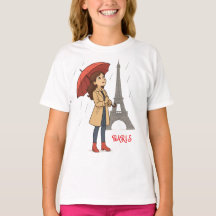 Parisian Wonder" - Dziewczyna z parasolką pod Wież