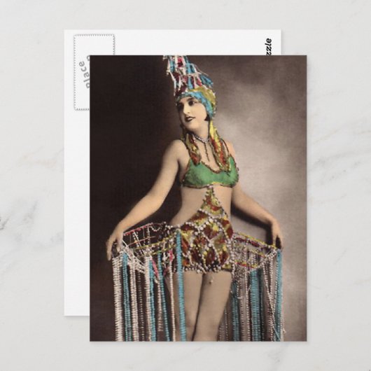 Parisienne Casino Dancer 2 Postkarte (Vorne/Hinten)
