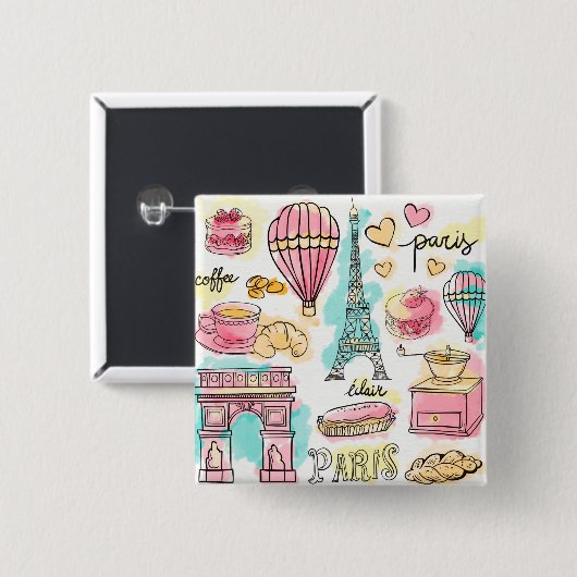 Paris's Stuff Button (Vorne & Hinten)