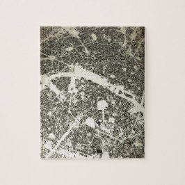 Parisstraßen-und -Gebäude-Vintage Karte Puzzle