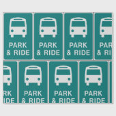 Park-and-Ride-Zeichen Geschenkpapier (Flach)
