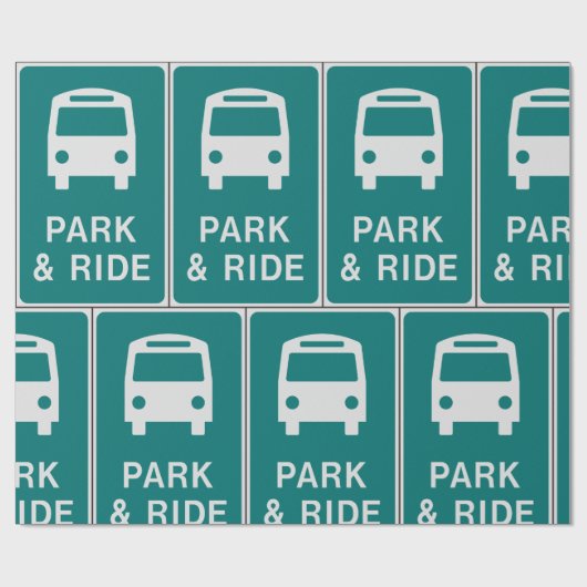 Park-and-Ride-Zeichen Geschenkpapier (Flach)
