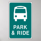 Park-and-Ride-Zeichen Poster (Vorne)