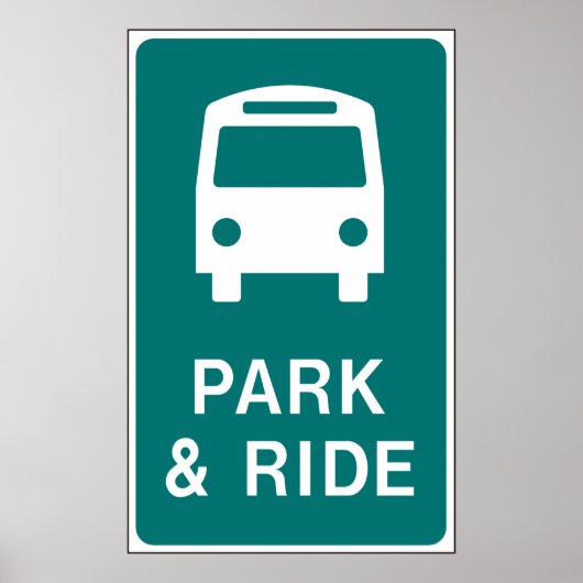Park-and-Ride-Zeichen Poster (Vorne)