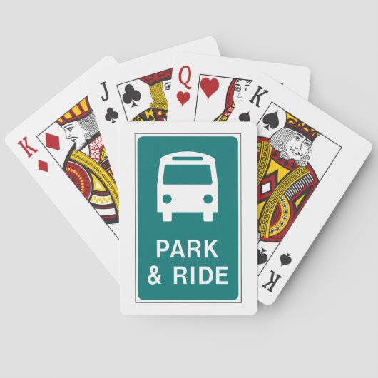 Park-and-Ride-Zeichen Spielkarten (Rückseite)