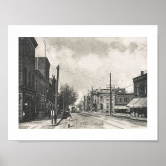 Park Ave, Rutherford, New Jersey Vintag Poster