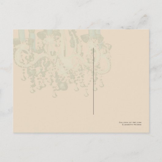 Park Avenue Chandelier ~ Postkarte / Einladung (Rückseite)