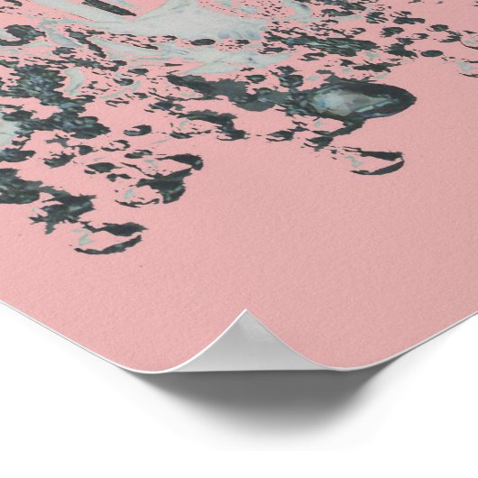 Park Avenue Kronier ~ Print Retro Rosa Poster (Ecke)