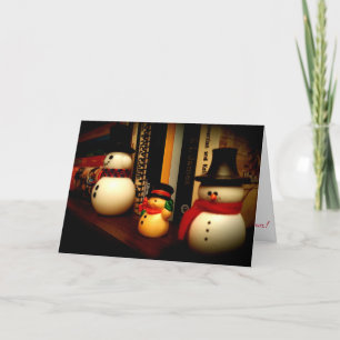 "Park Avenue Snowmen Figurines" Weihnachtskarte Karte