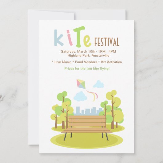 Park-Bank-Einladung Einladung (Vorderseite)