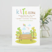 Park-Bank-Einladung Einladung (Stehend Vorderseite)