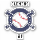 Park Baseball Softball Team Individuelle Name Aufkleber (Vorderseite)