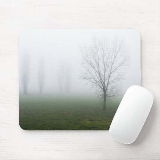 Park bedeckt mit dicken Nebeln Mousepad (Mit Mouse)